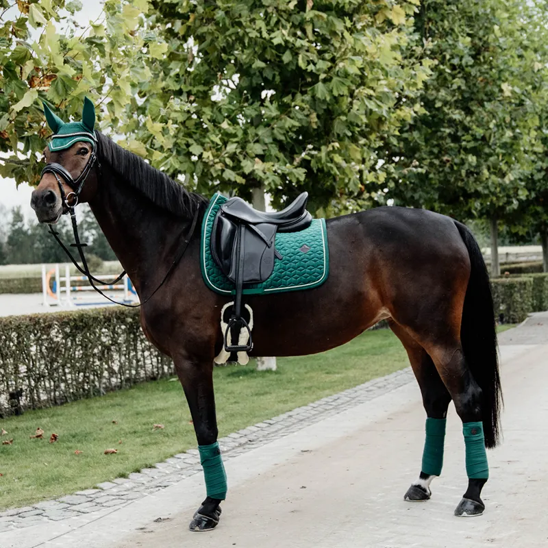 Kentucky Velvet Dressage Saddlecloth - Dark Green-2